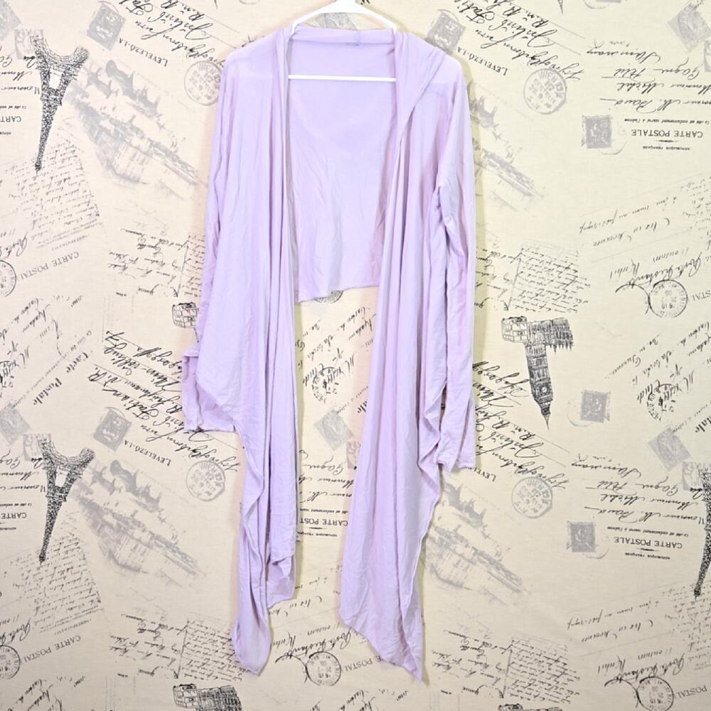 RYKA women's purple/lavender wrap top size L hooded